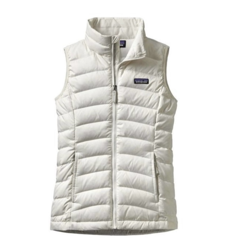 White Patagonia Down Vest. Girls XL or Women’s Small. Barely worn.